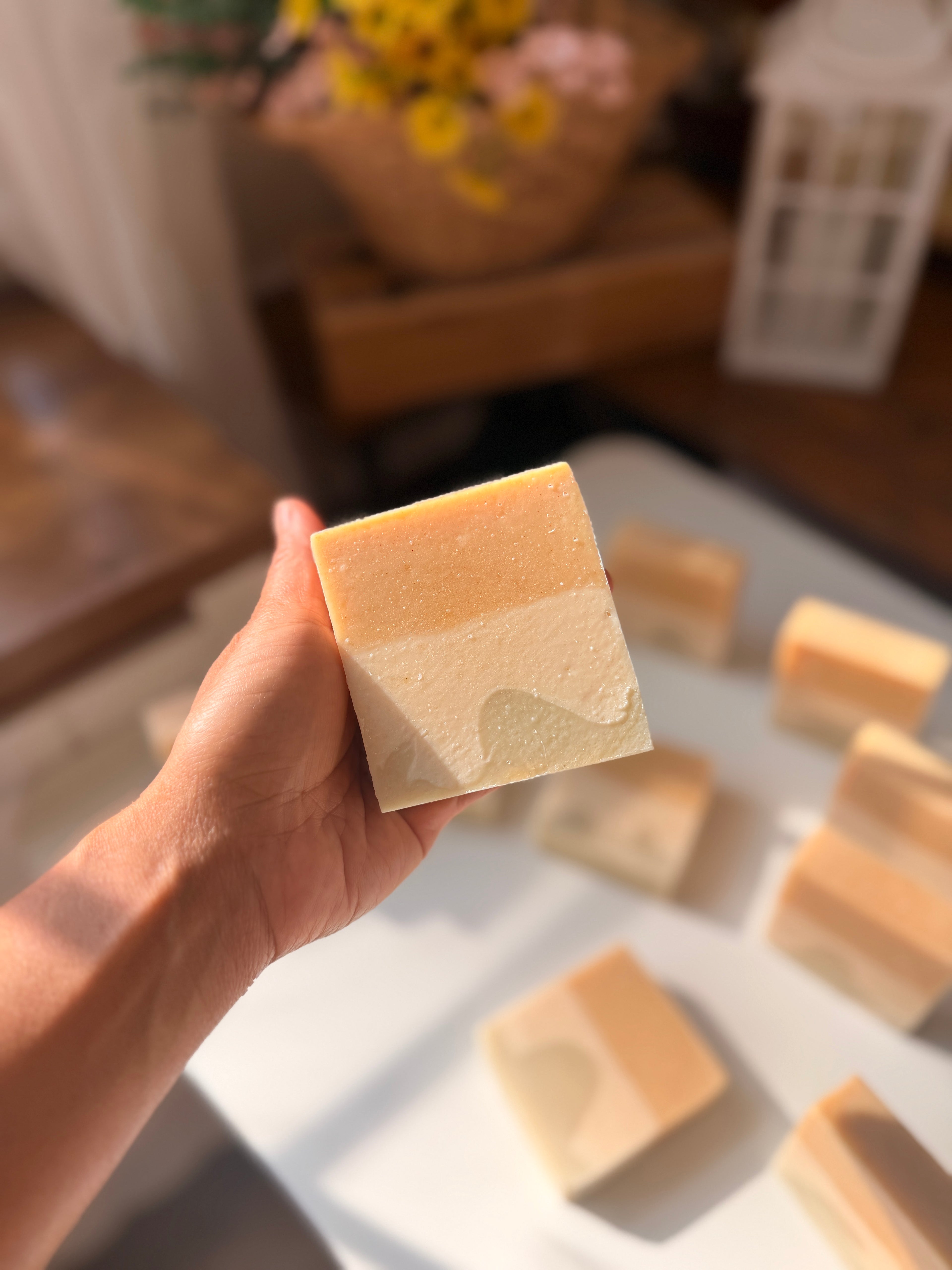 Nettle Turmeric Goat’s milk soap( pre order Ships August 10)