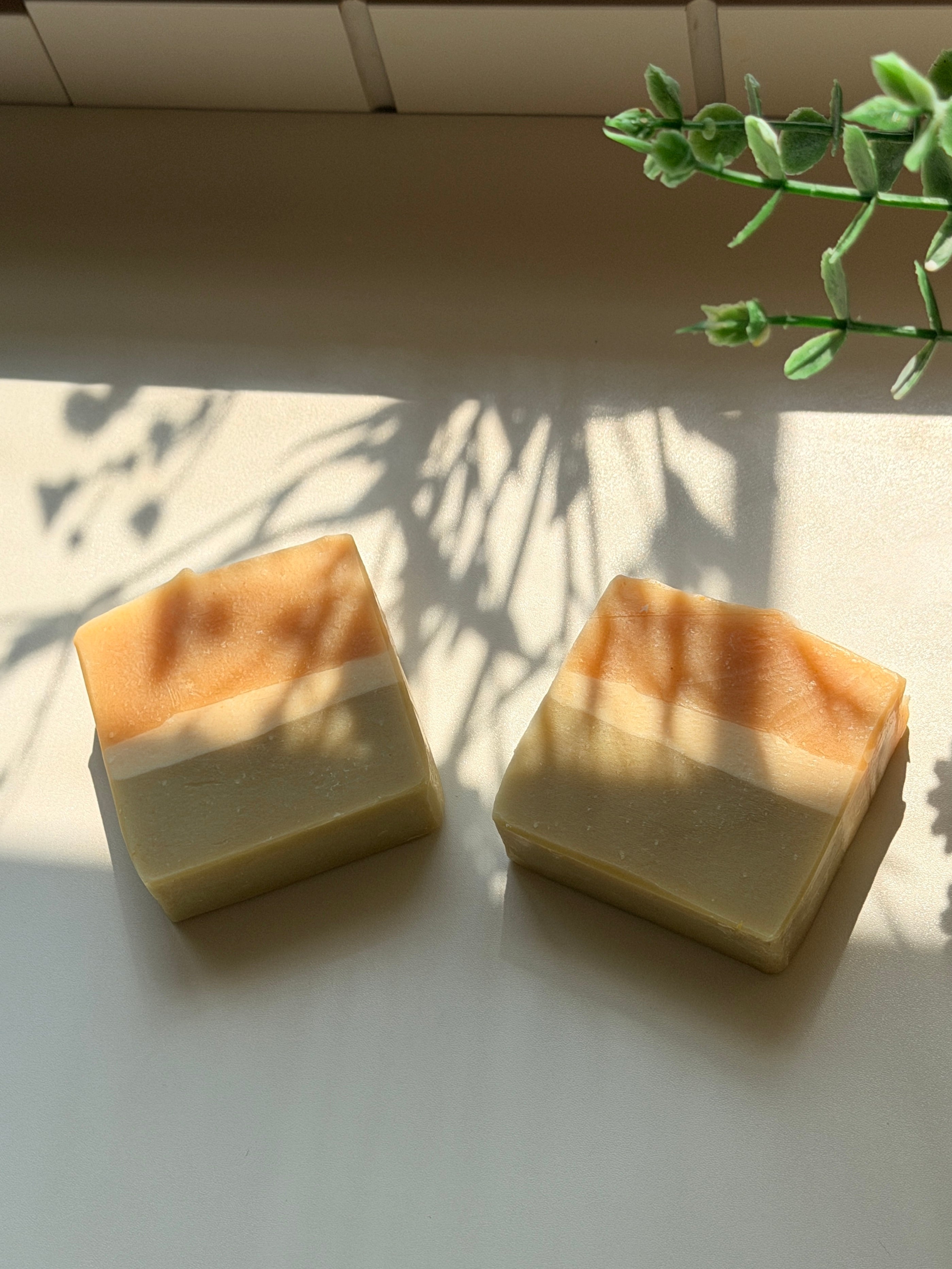 Nettle Sage Golden Glow  Turmeric Goat’s milk soap .