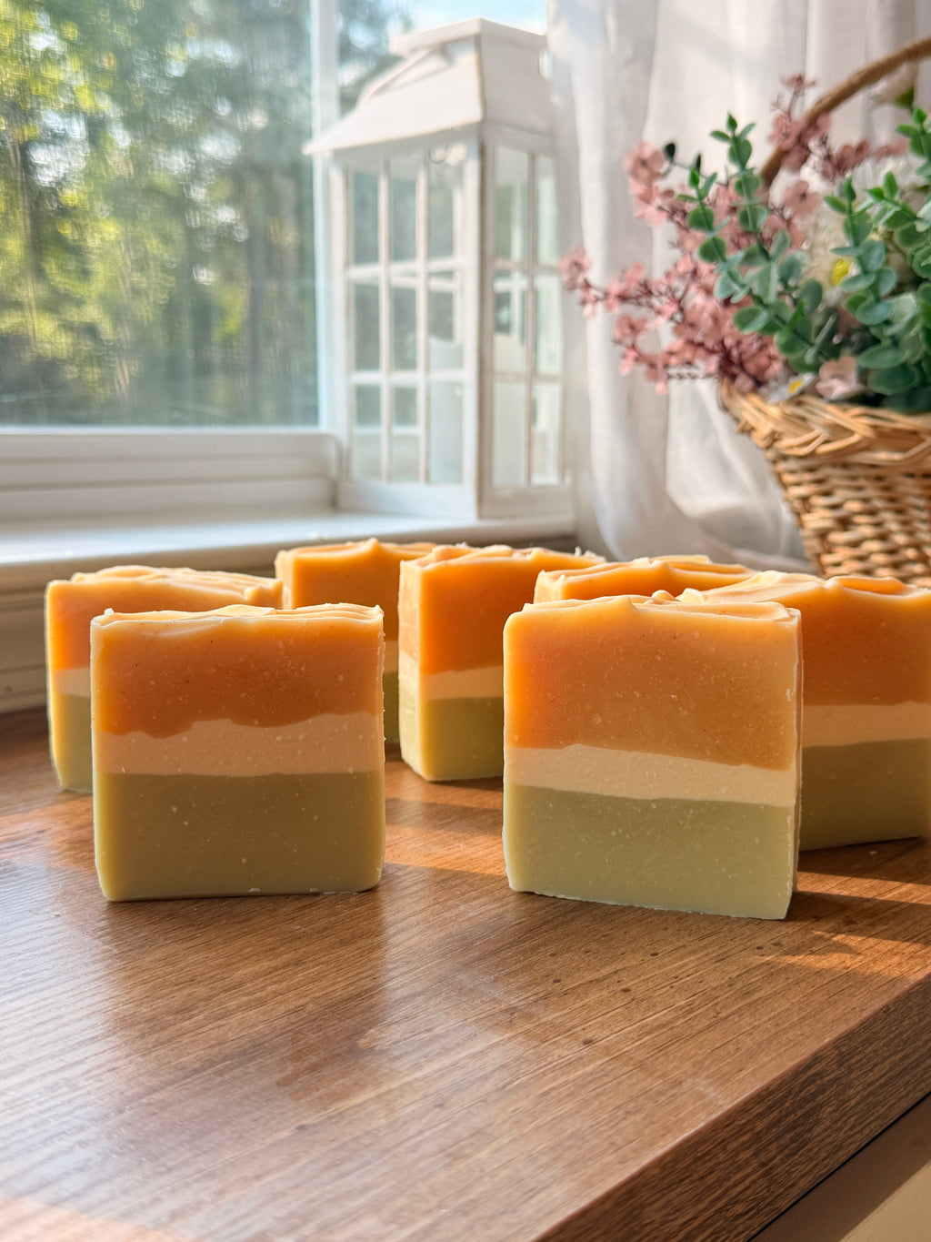 Nettle Sage Golden Glow  Turmeric Goat’s milk soap .