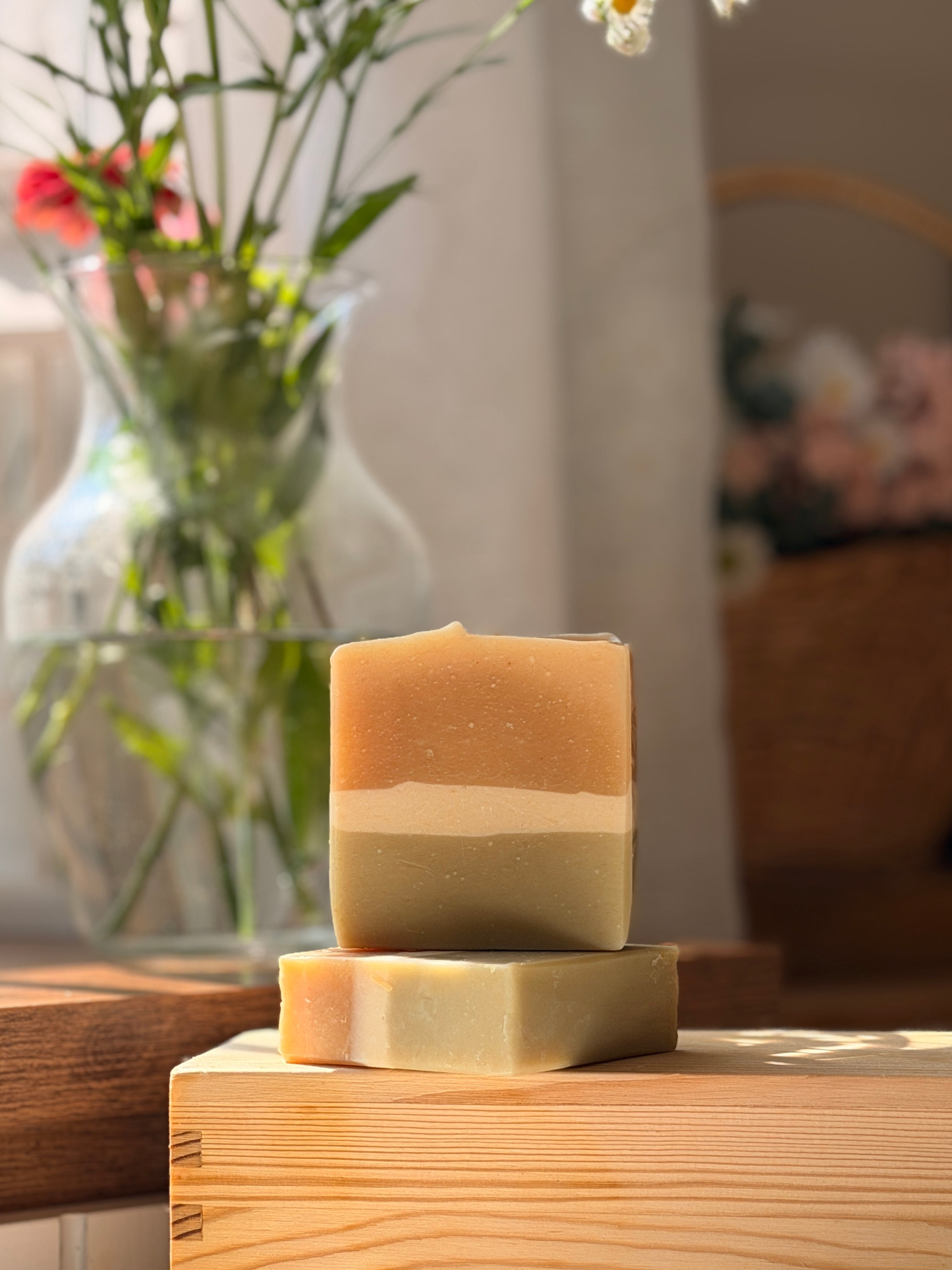 Nettle Sage Golden Glow  Turmeric Goat’s milk soap .