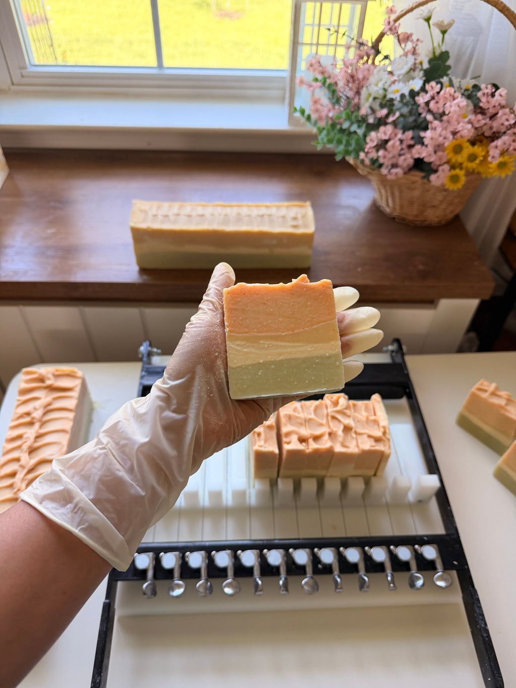 Nettle Sage Golden Glow  Turmeric Goat’s milk soap .