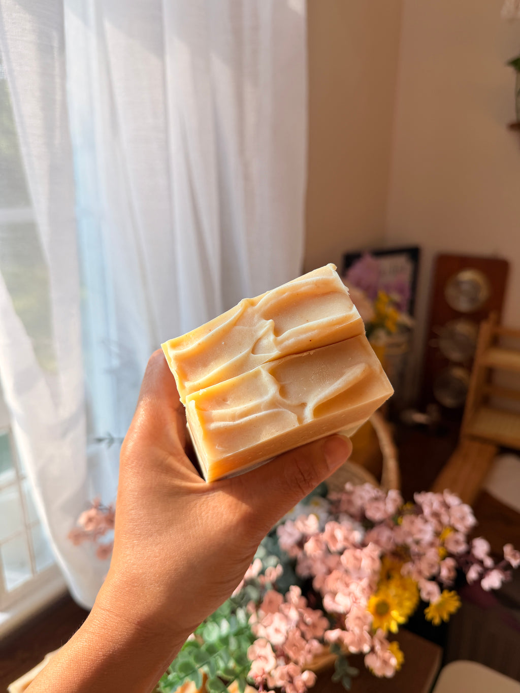 Nettle Sage Golden Glow  Turmeric Goat’s milk soap .